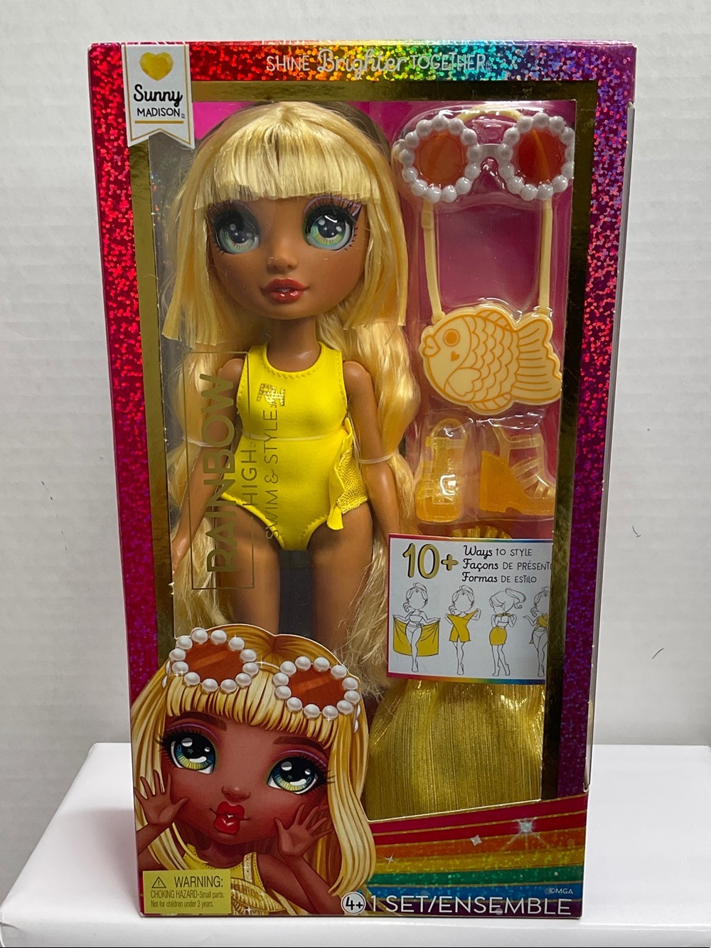 Rainbow High Madison Yellow Swim Fashion Doll with Accessories